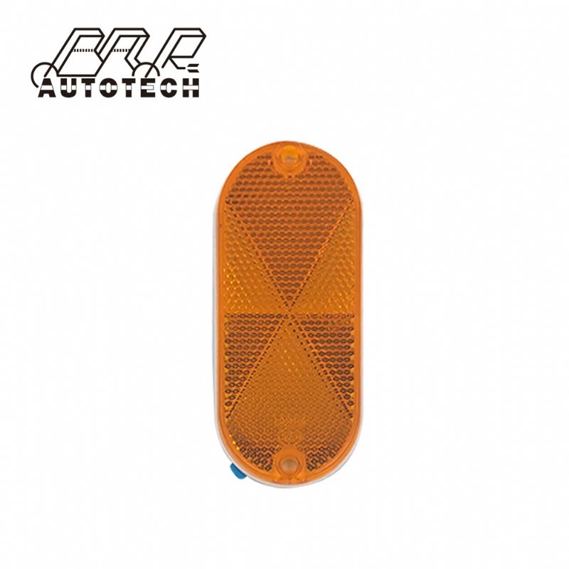 Amber Oval stick on cars trailers reflectors