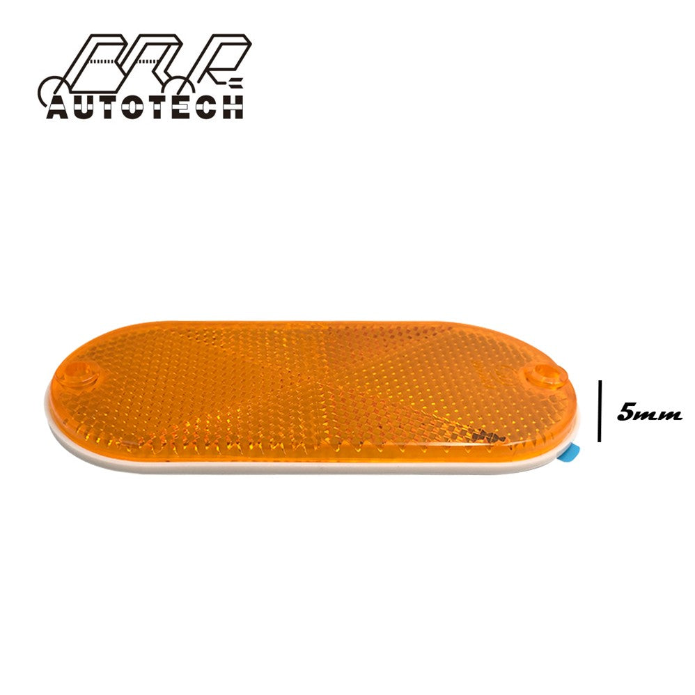 Amber Oval stick on cars trailers reflectors