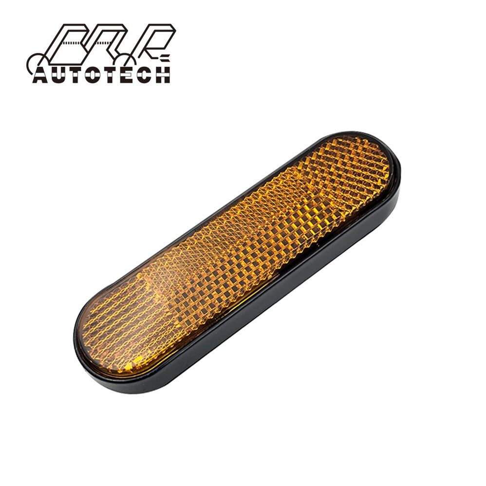 Amber oval backed bicycle reflector lights for seat rear mount safety