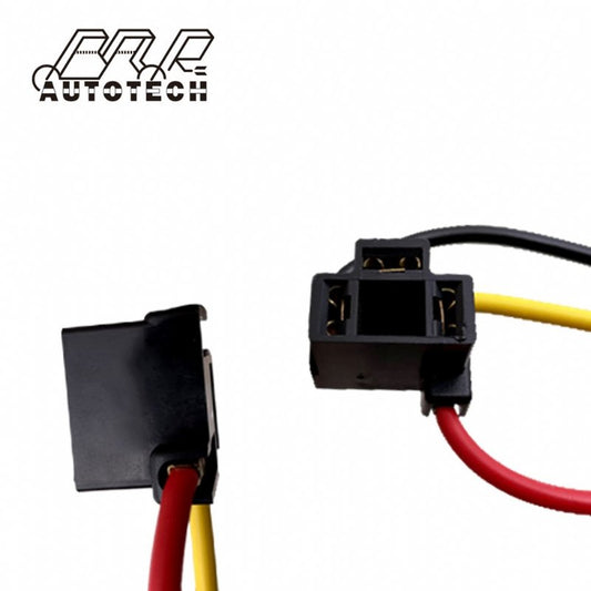 Wire harness-90 degrees H4 motorbike car bulb base light holder with wire cable connectors
