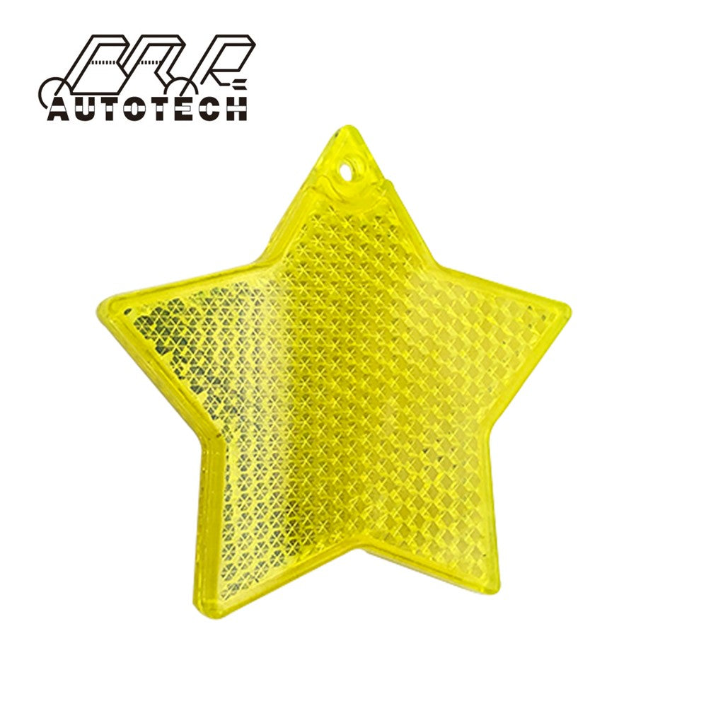 Acrylic accessory pendant stars pedestrian reflector for children bags