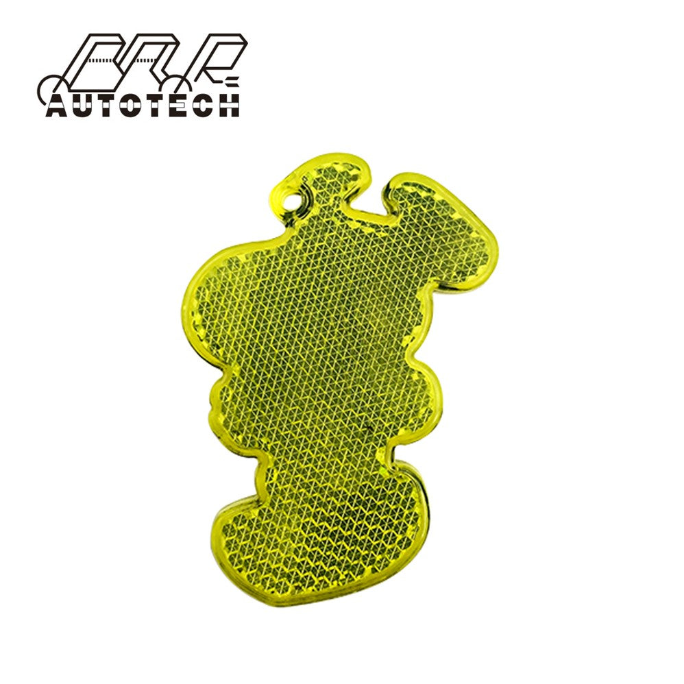Acrylic logo keychain road safety reflective for children bags