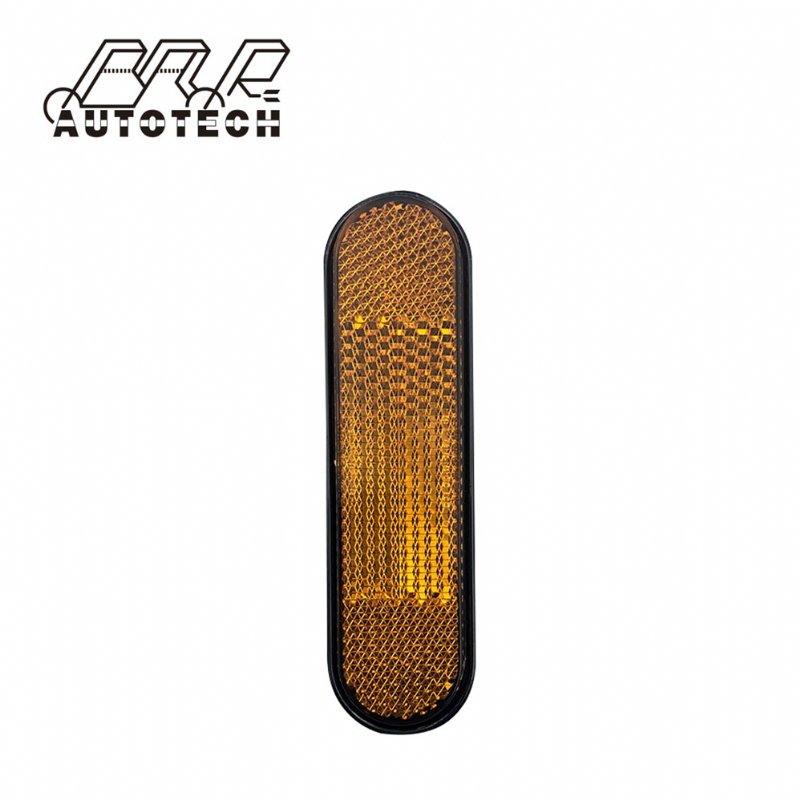 Amber oval backed bicycle reflector lights for seat rear mount safety