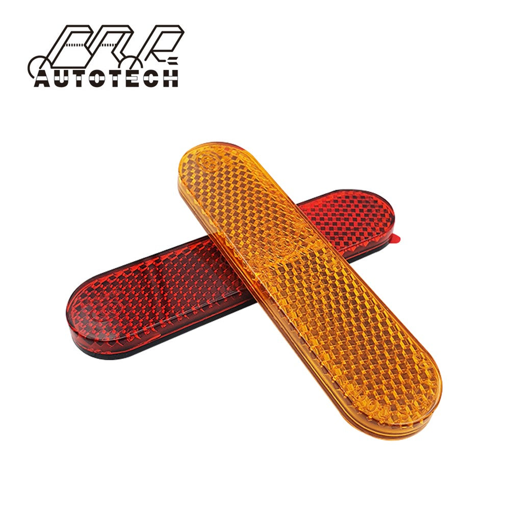 Amer side sticker reflective oval surface reflex reflector for motorcycle motorbike