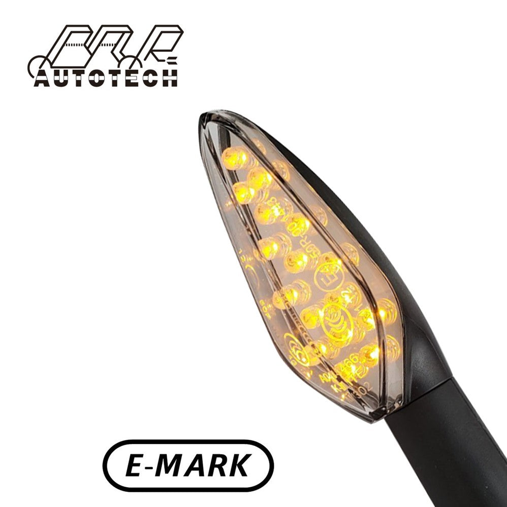 Blinker led off-road indicators motorcycle turn signal lights with amber clear smoke lens