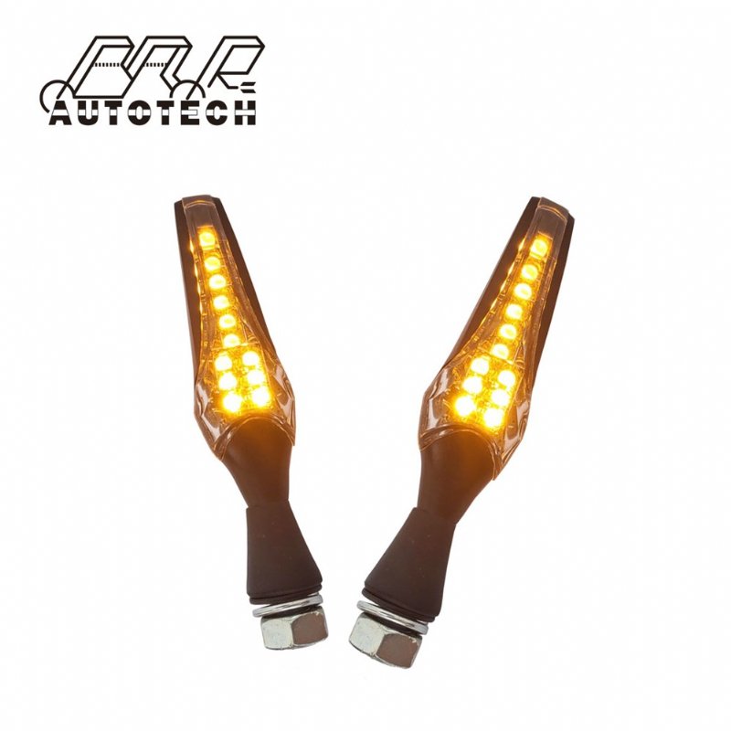 Dynamic sequential blinker motorcycle LED turn signals front rear indicators