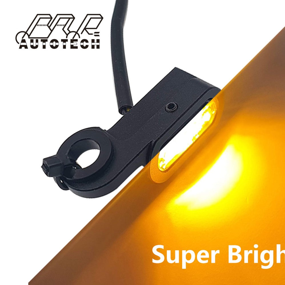 Motorcycle Turning signal safe front indicator handlebar position lamp with LED bulbs aluminum Emark
