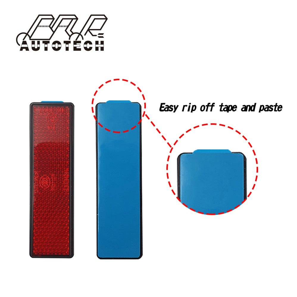 Emark DOT red easy rip off tape sticker reflector for motorcycle bike scooter