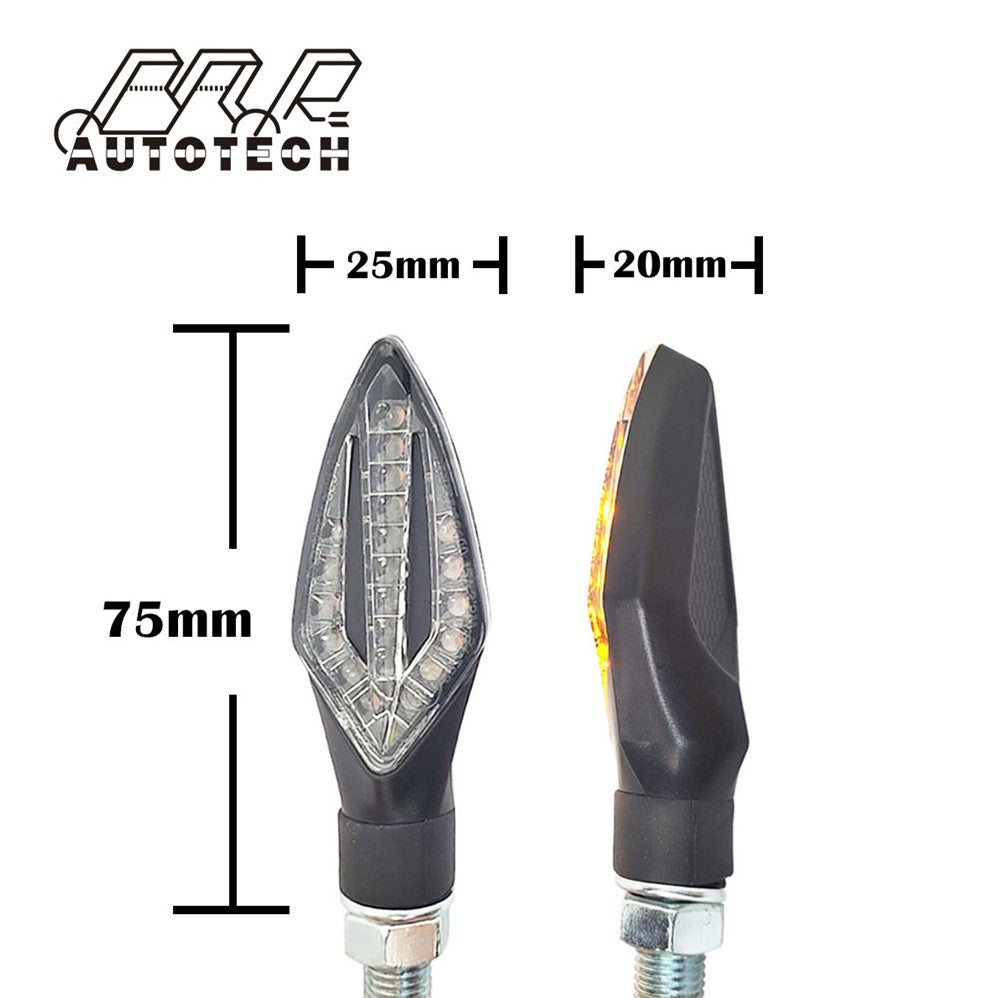 LED blinker amber sequential front motorcycle turn signals