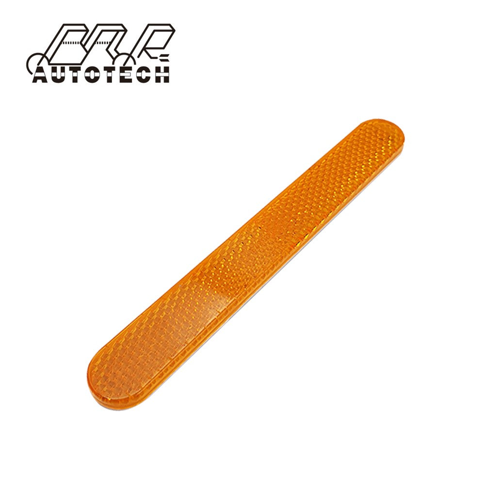 Motor plastic base white oval amber sticker reflector for motorcycle rear plate