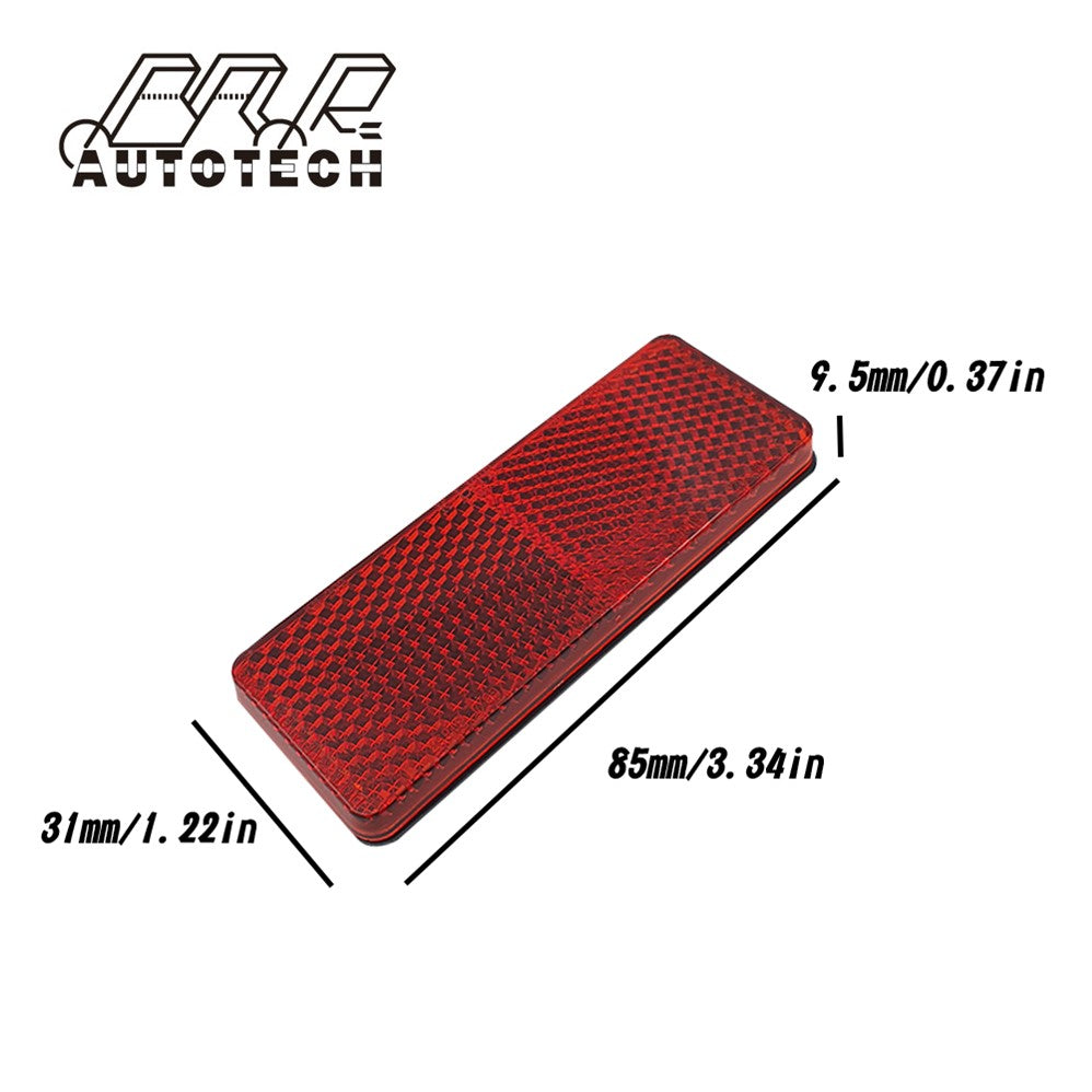 Rectangular bright front riding safety rear lights reflector for motorcycle