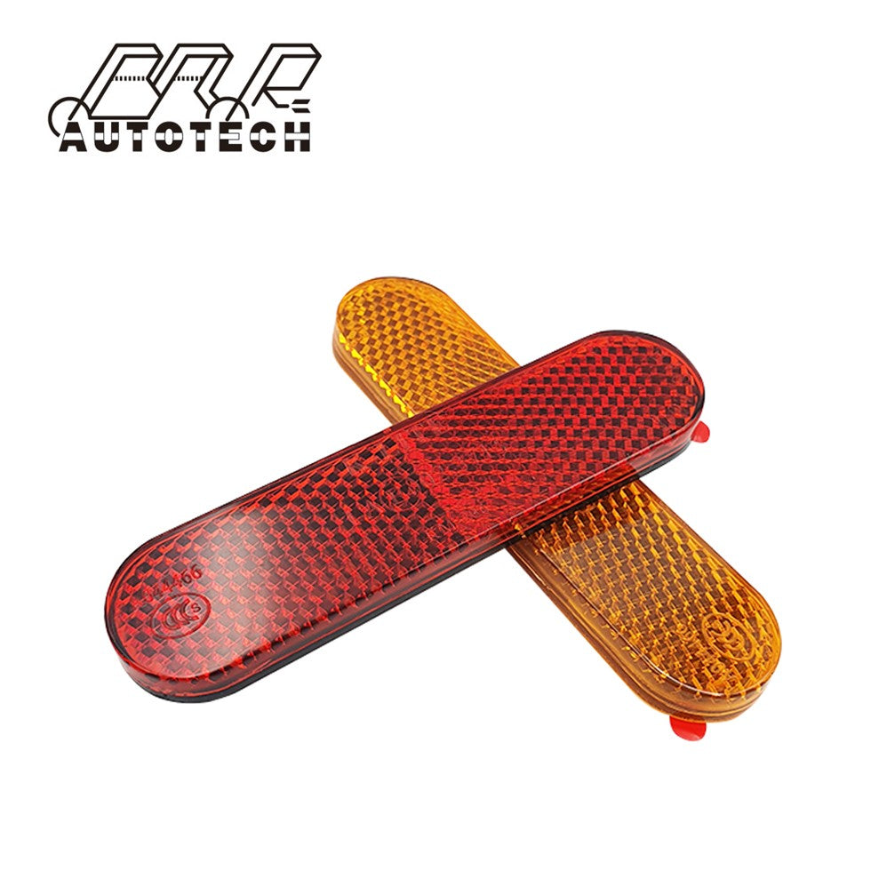 Red ABS side sticker scooter oval reflector for motorcycle safety