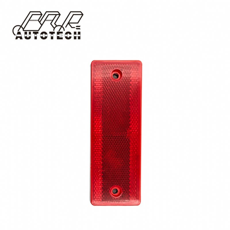 Red small rectangular stick on trailer truck car reflector