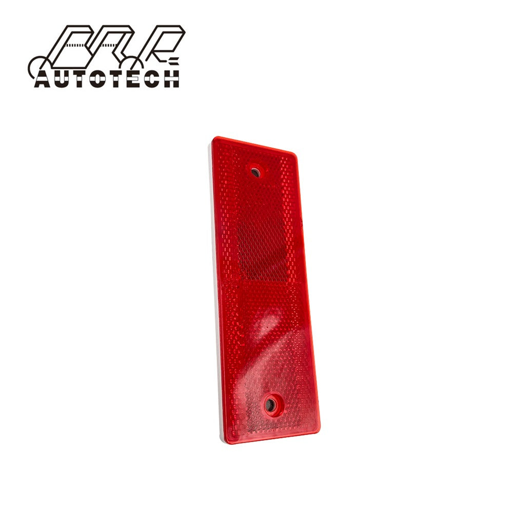 Red small rectangular stick on trailer truck car reflector