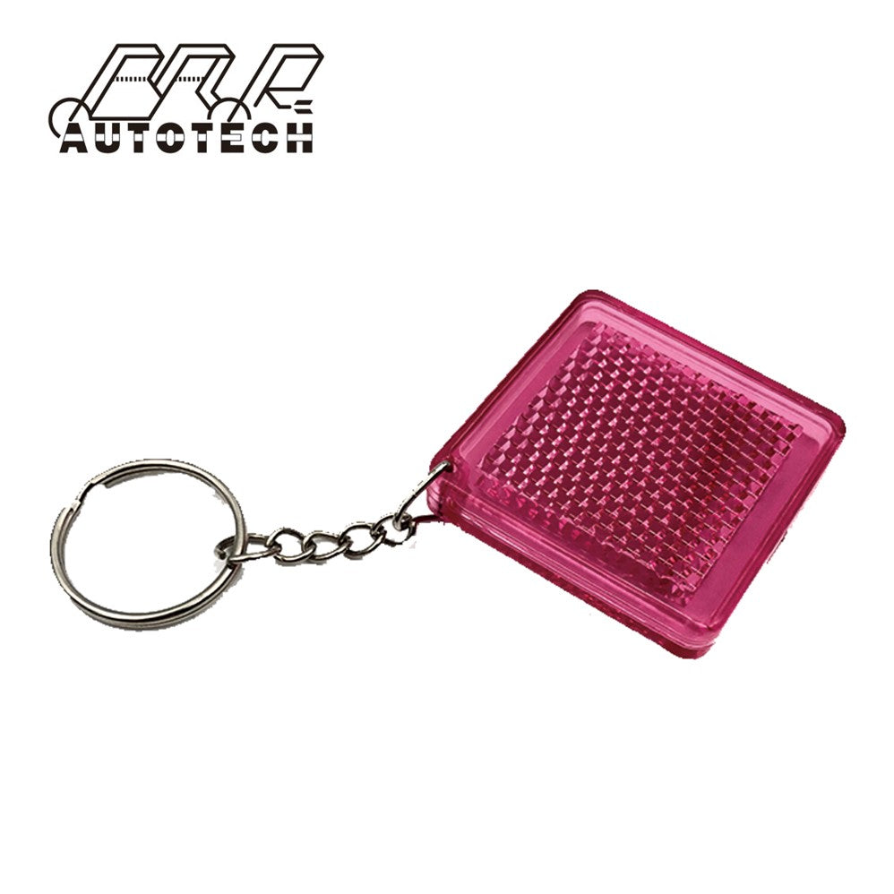 Square keychain pedestrian hard reflectors for bags backpacks child wearing