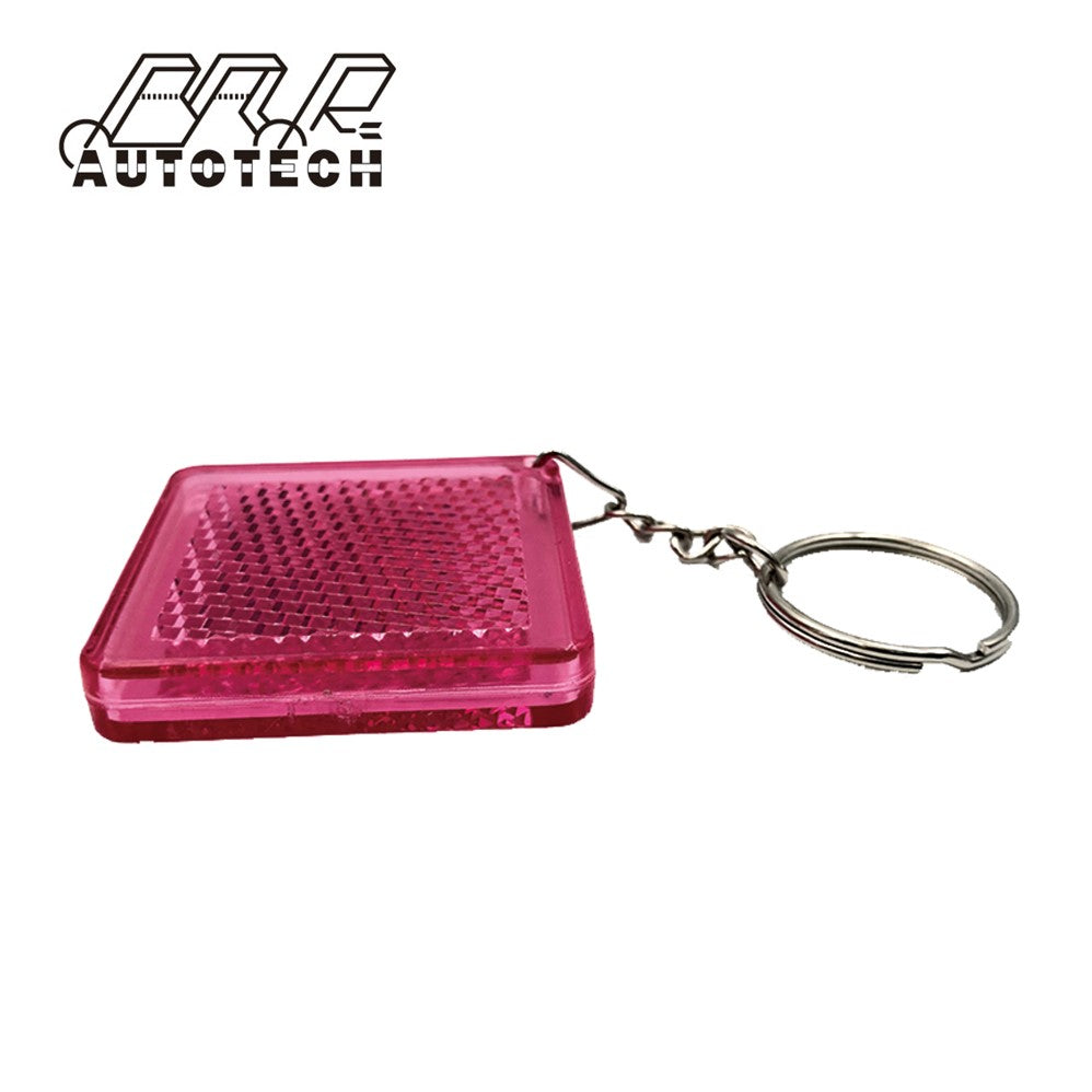 Square keychain pedestrian hard reflectors for bags backpacks child wearing