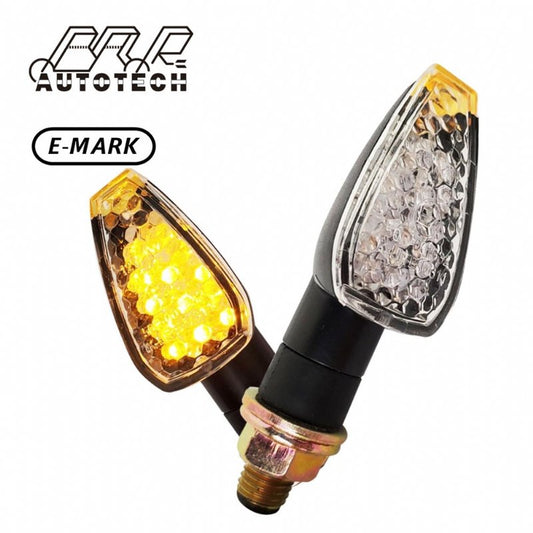 Super bright Emark clear cover amber universal motorcycle led turn signals