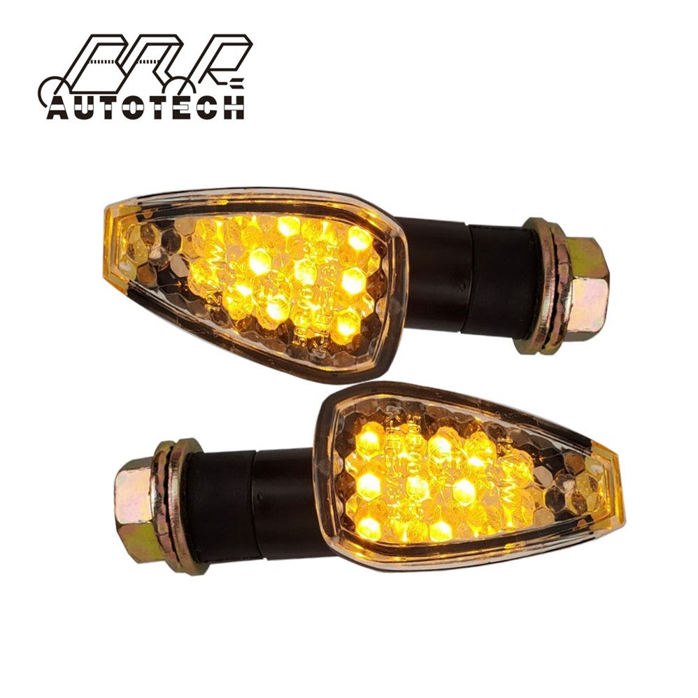 Super bright Emark clear cover amber universal motorcycle led turn signals