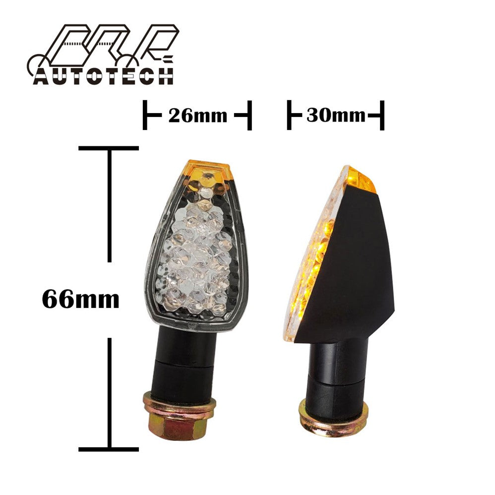 Super bright Emark clear cover amber universal motorcycle led turn signals